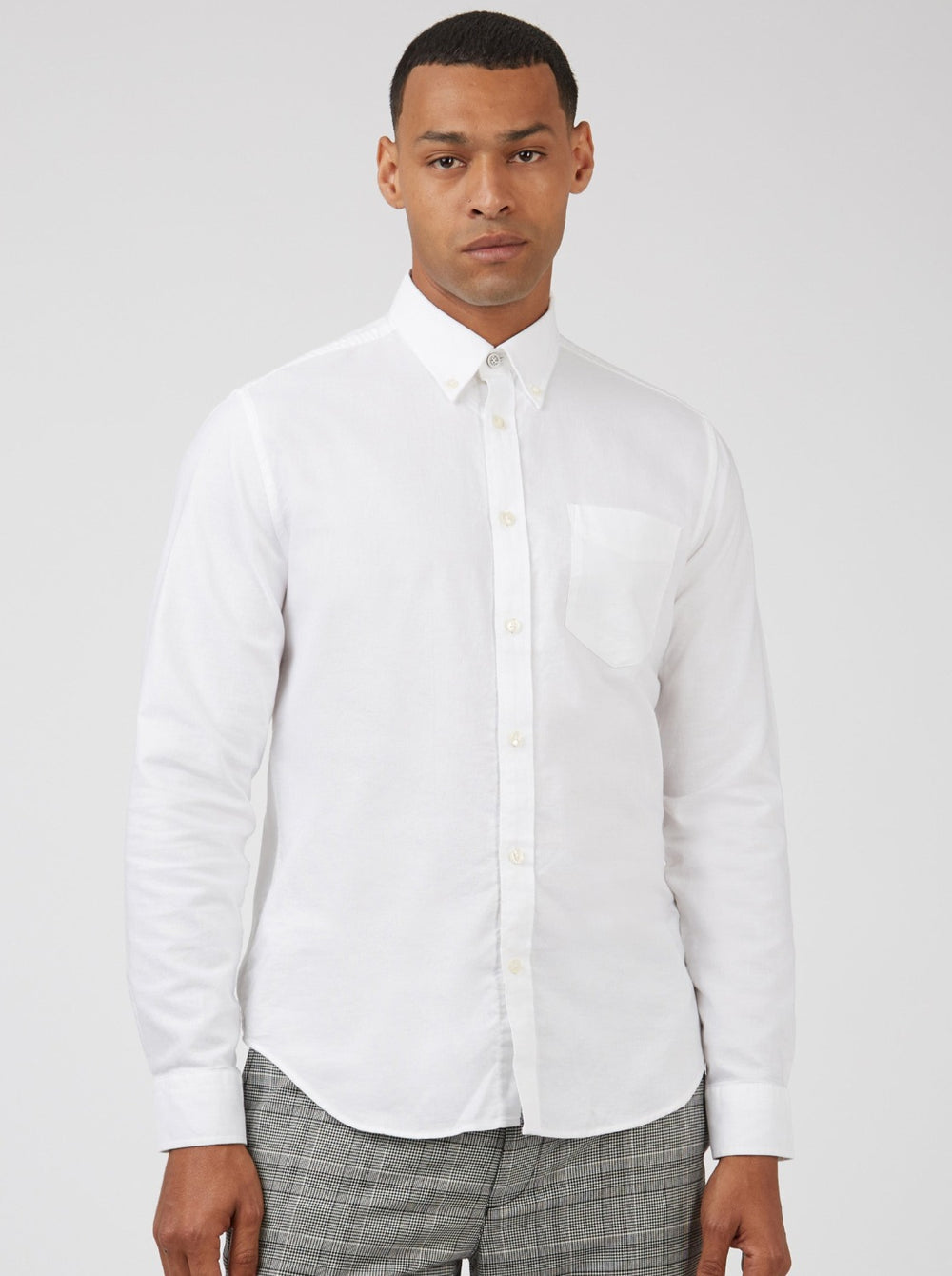 Camicie Ben Sherman Signature Organic Long-Sleeve Oxford Bianche | 106725-GDE