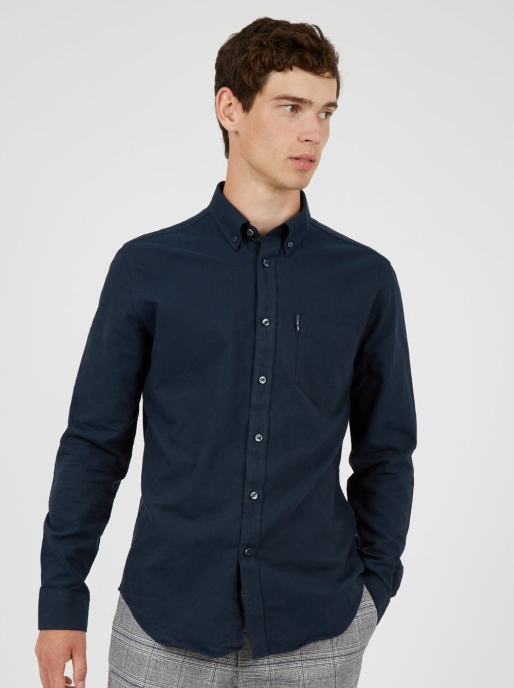 Camicie Ben Sherman Signature Organic Oxford Blu Marino | 527069-ZYC