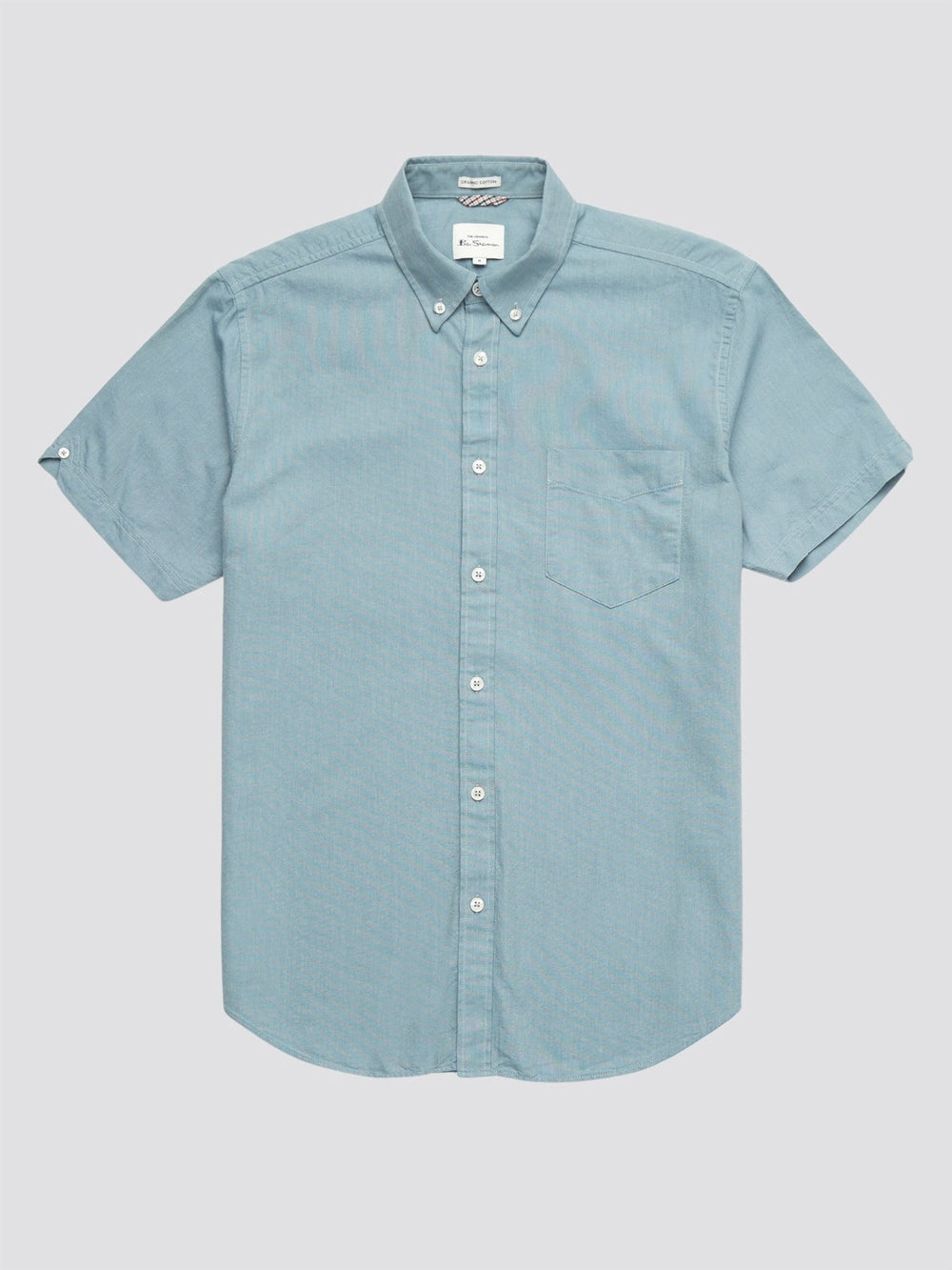 Camicie Ben Sherman Signature Organic Short-Sleeve Oxford Shadow Blu Grigie | 574628-UBE