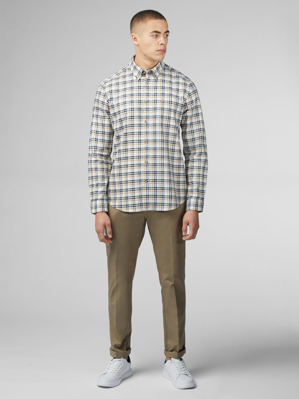 Camicie Ben Sherman Signature Oxford Check Bianche | 021463-TYX