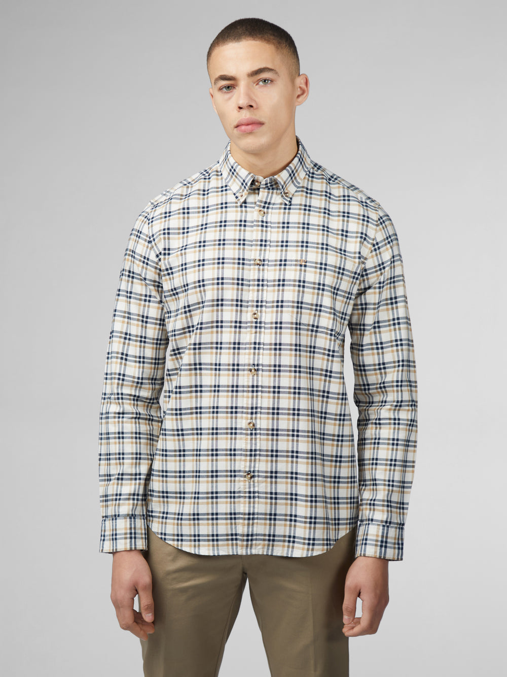 Camicie Ben Sherman Signature Oxford Check Bianche | 021463-TYX