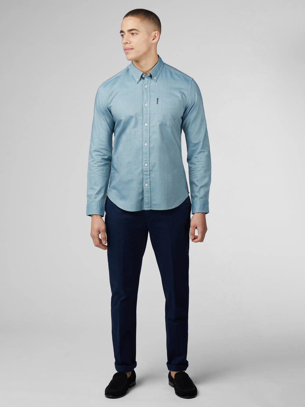 Camicie Ben Sherman Signature Oxford Verde Acqua | 862574-ZXQ