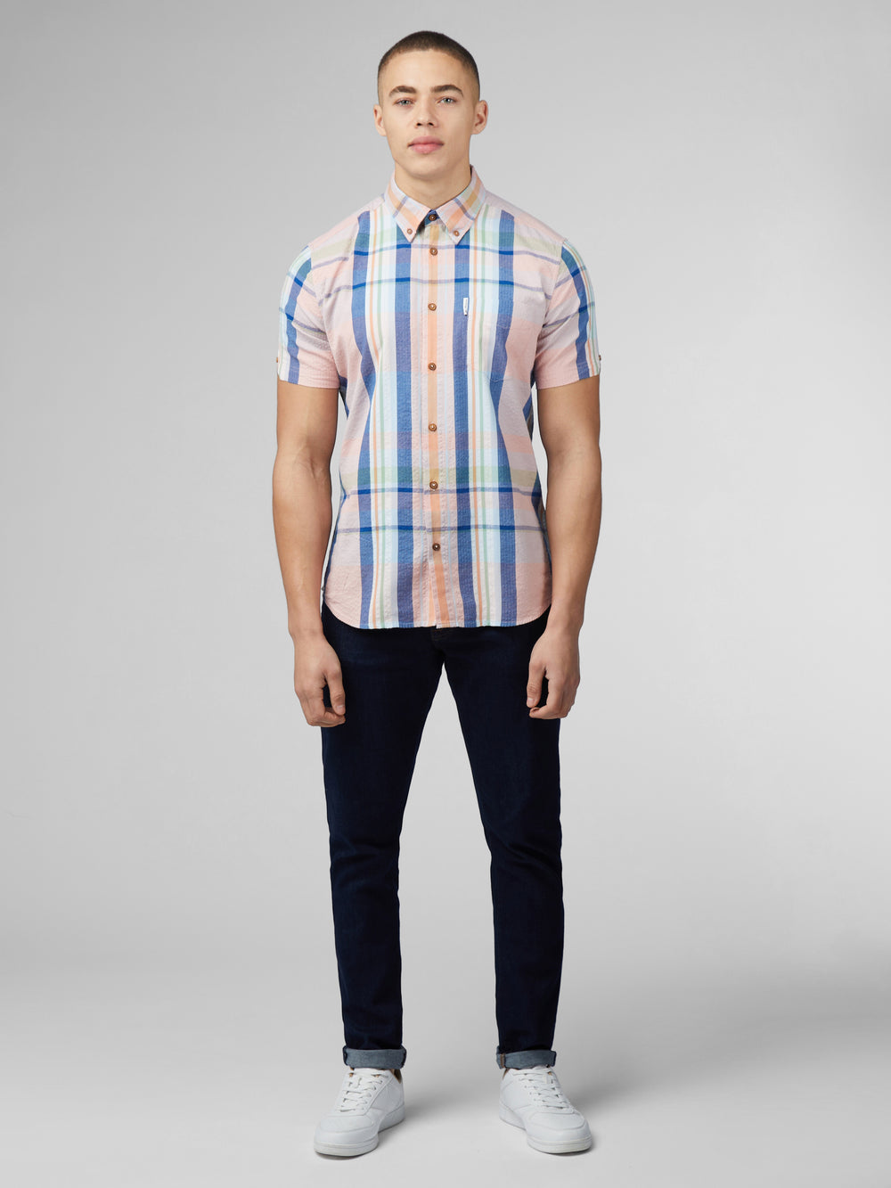 Camicie Ben Sherman Signature Seersucker Check Rosa | 354170-ENX