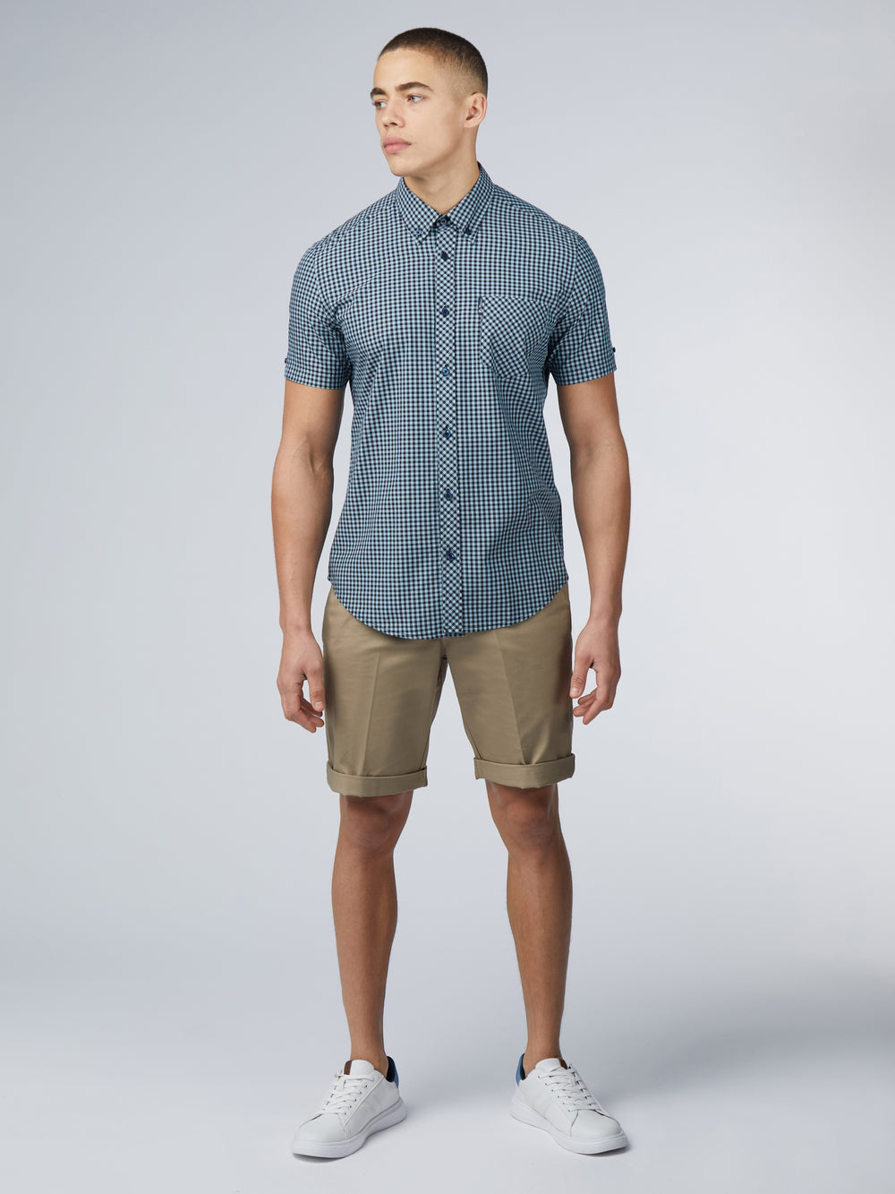 Camicie Ben Sherman Signature Short Sleeve Gingham Blu | 827649-PBN