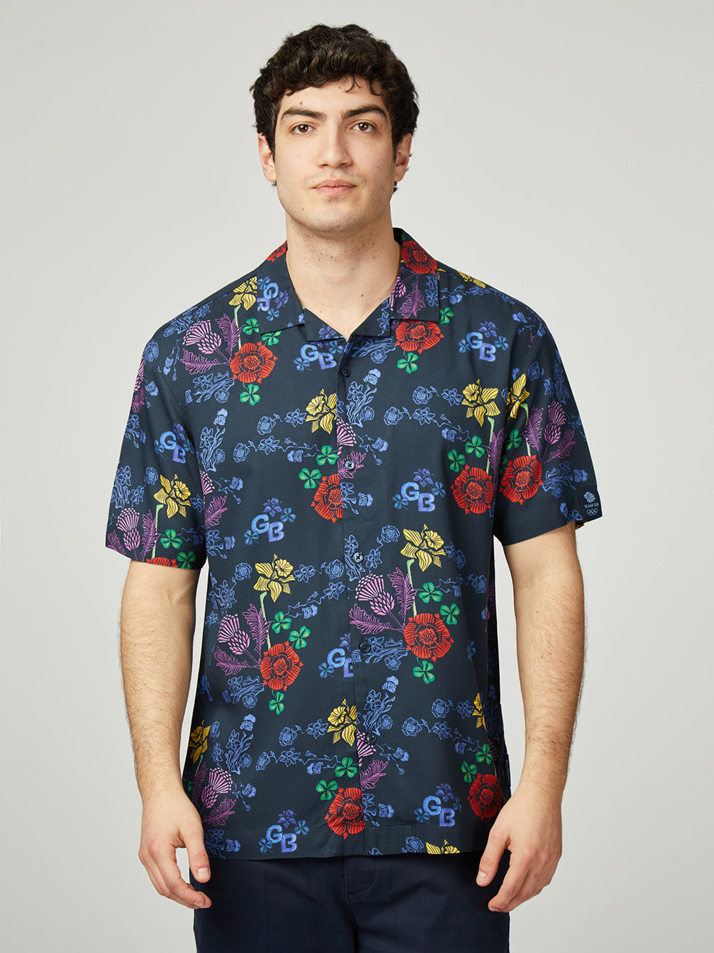 Camicie Ben Sherman Team GB Floral Blu Marino | 203165-WVG