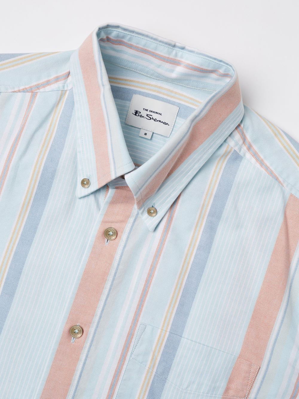 Camicie Ben Sherman The Oxford Ivy Stripe Long-Sleeve Blu | 893014-EBV