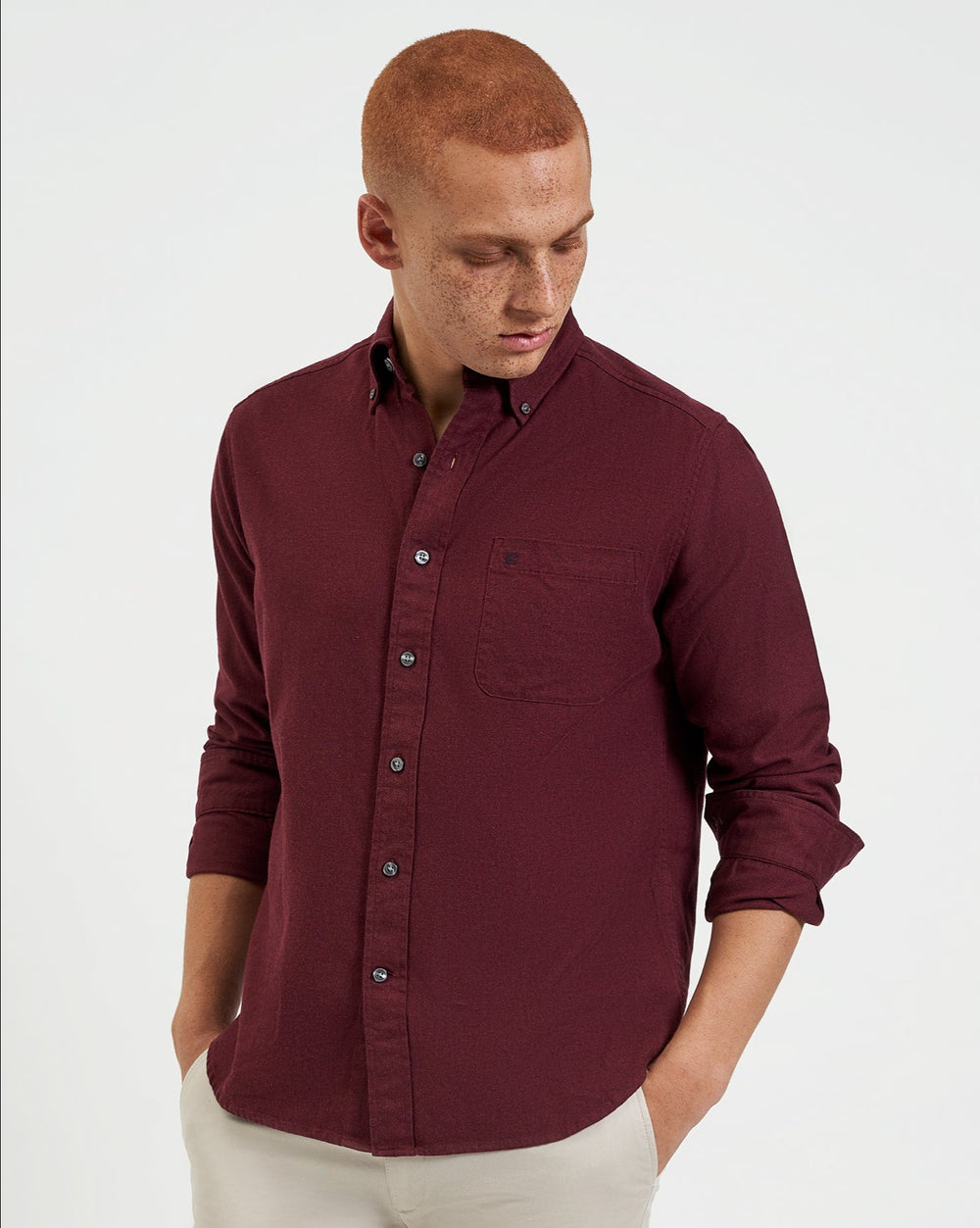 Camicie Ben Sherman Uniform Flannel Bordeaux Blu Marino Beige | 732619-JVK