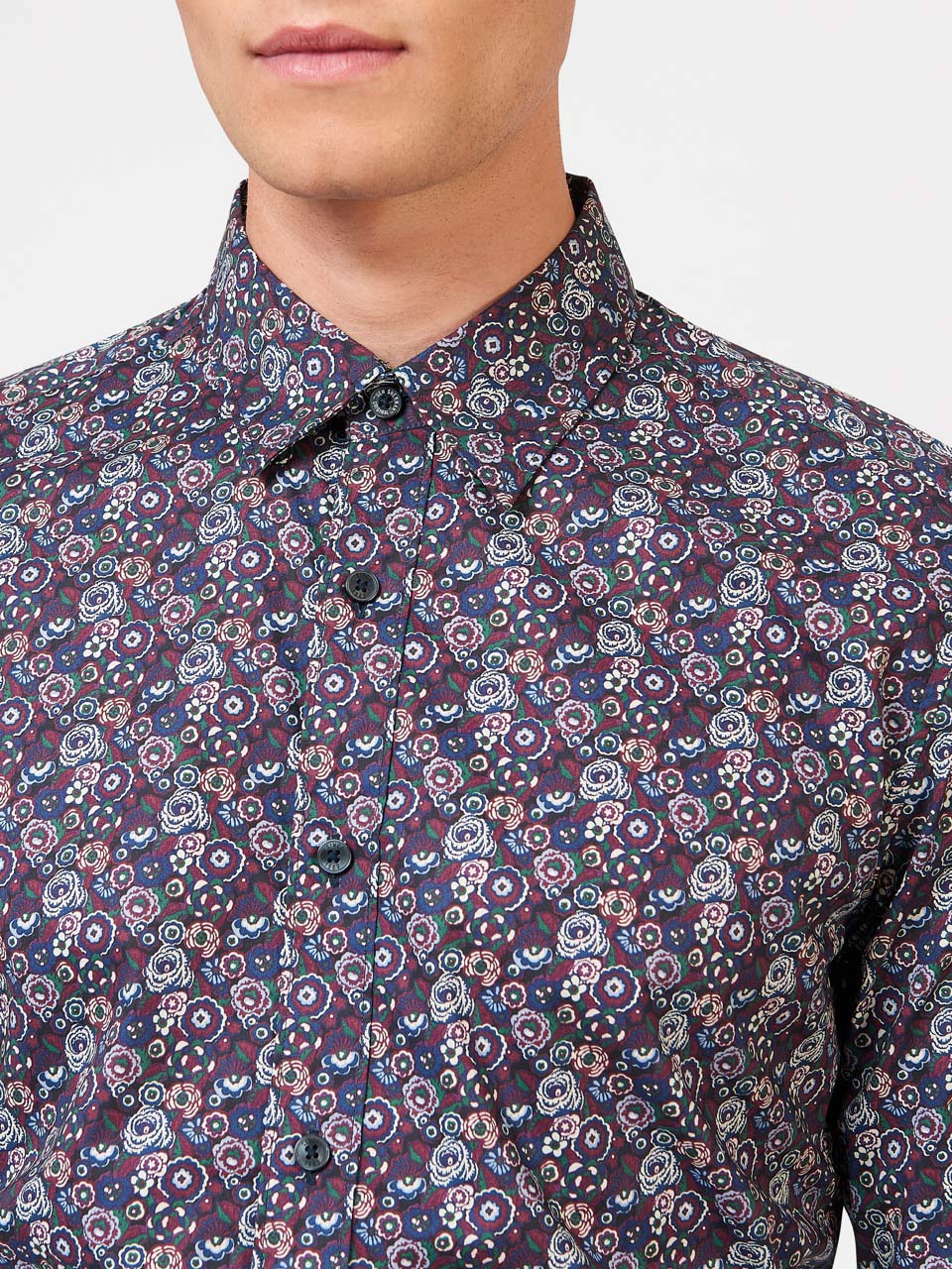 Camicie Ben Sherman Winter Floral Viola | 683452-WBY