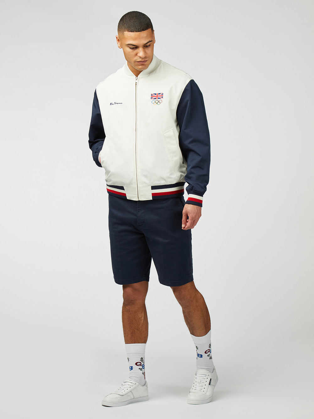 Giacche Ben Sherman Team GB Commercial Bomber Bianche | 520487-FVS