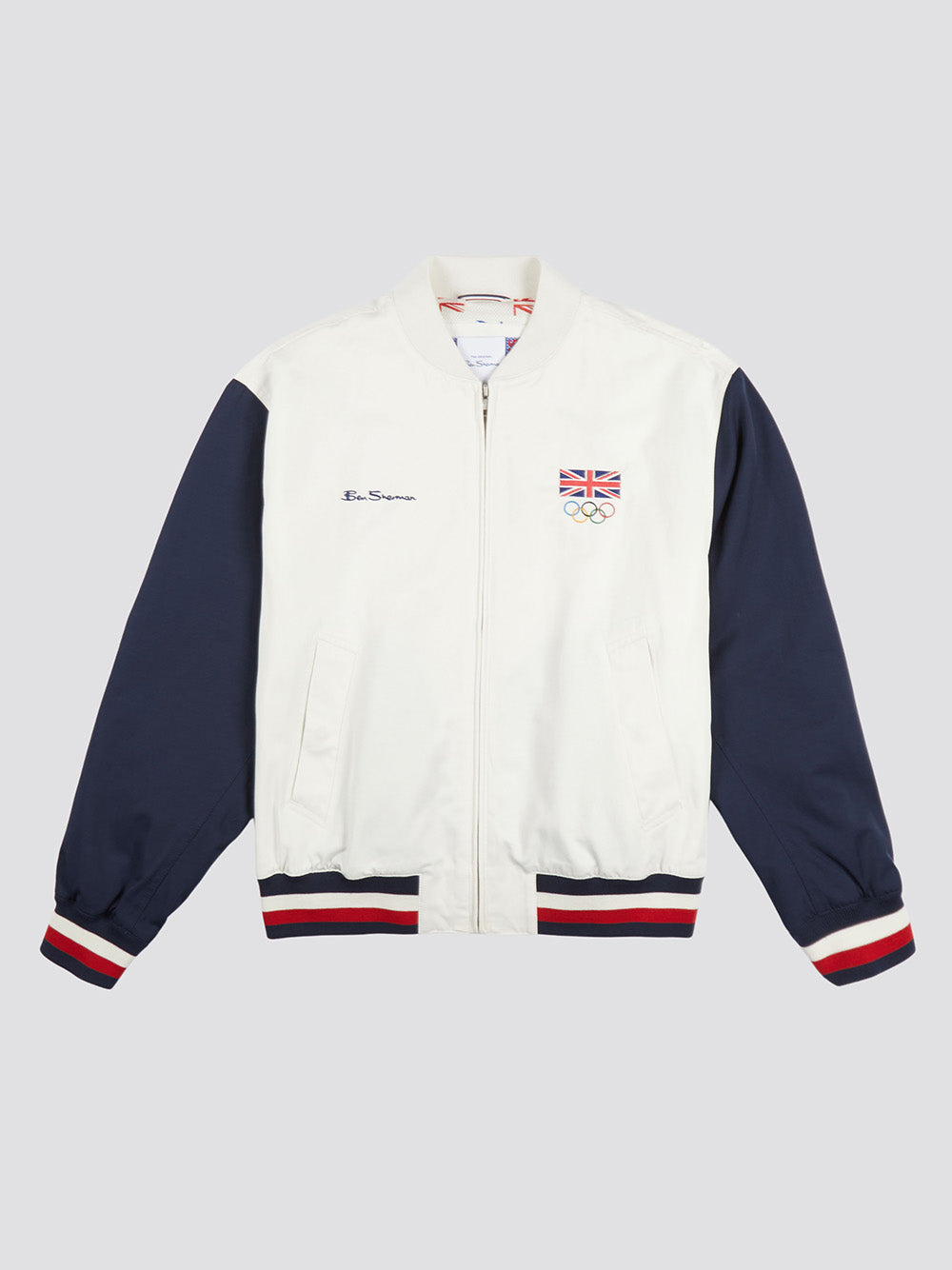 Giacche Ben Sherman Team GB Commercial Bomber Bianche | 520487-FVS