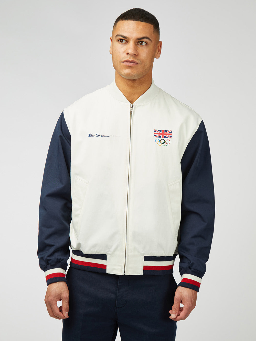 Giacche Ben Sherman Team GB Commercial Bomber Bianche | 520487-FVS