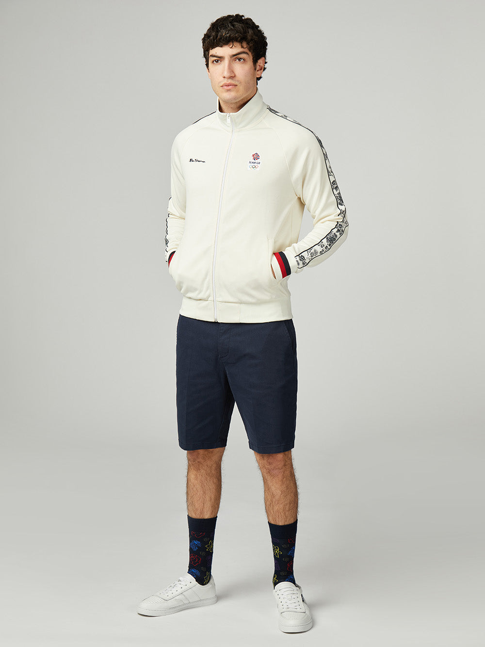 Giacche Ben Sherman Team GB Taped Track Top Bianche | 108962-KVP