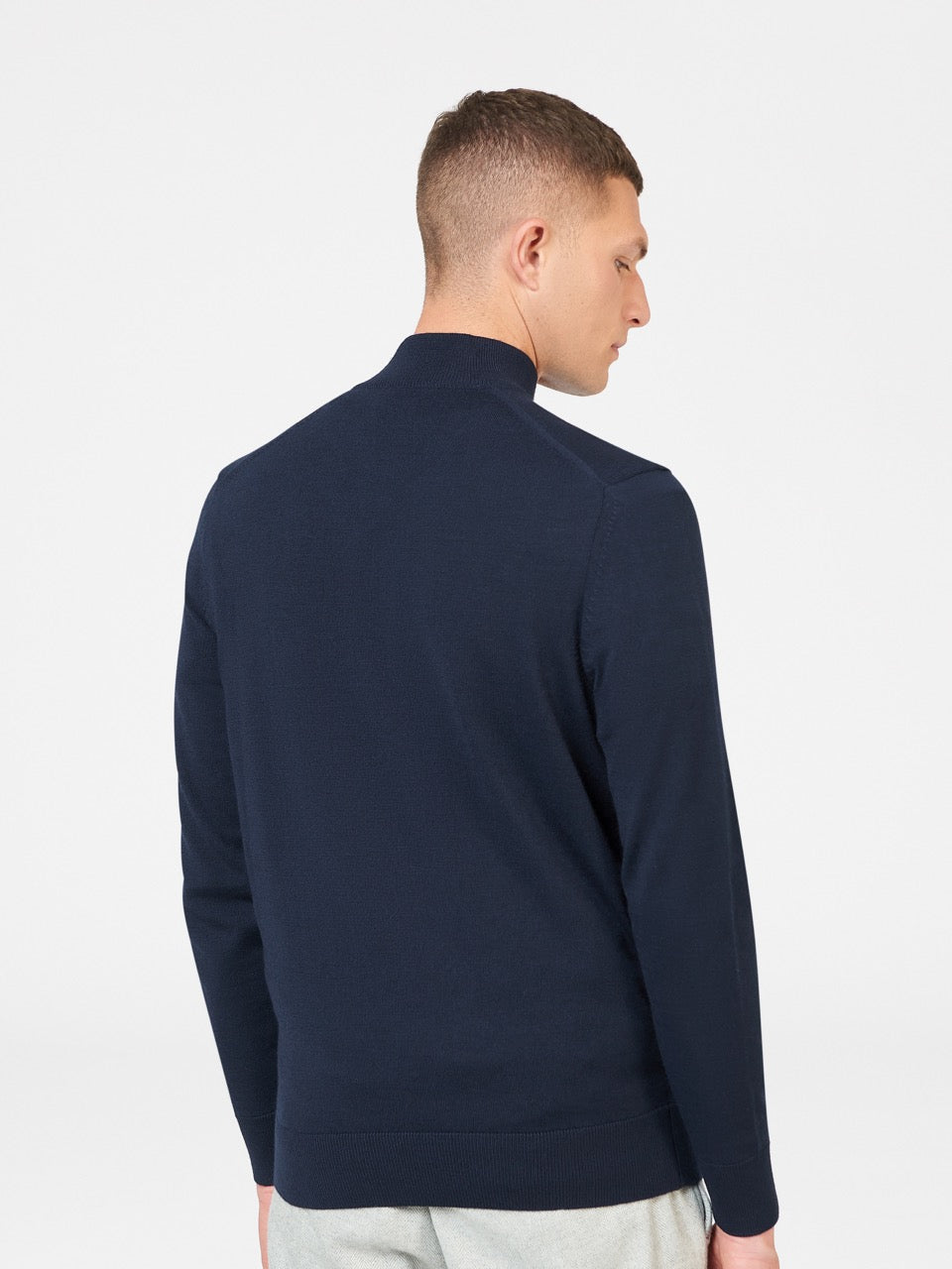 Maglieria Ben Sherman Merino Half-Zip Blu Marino | 851240-LKC