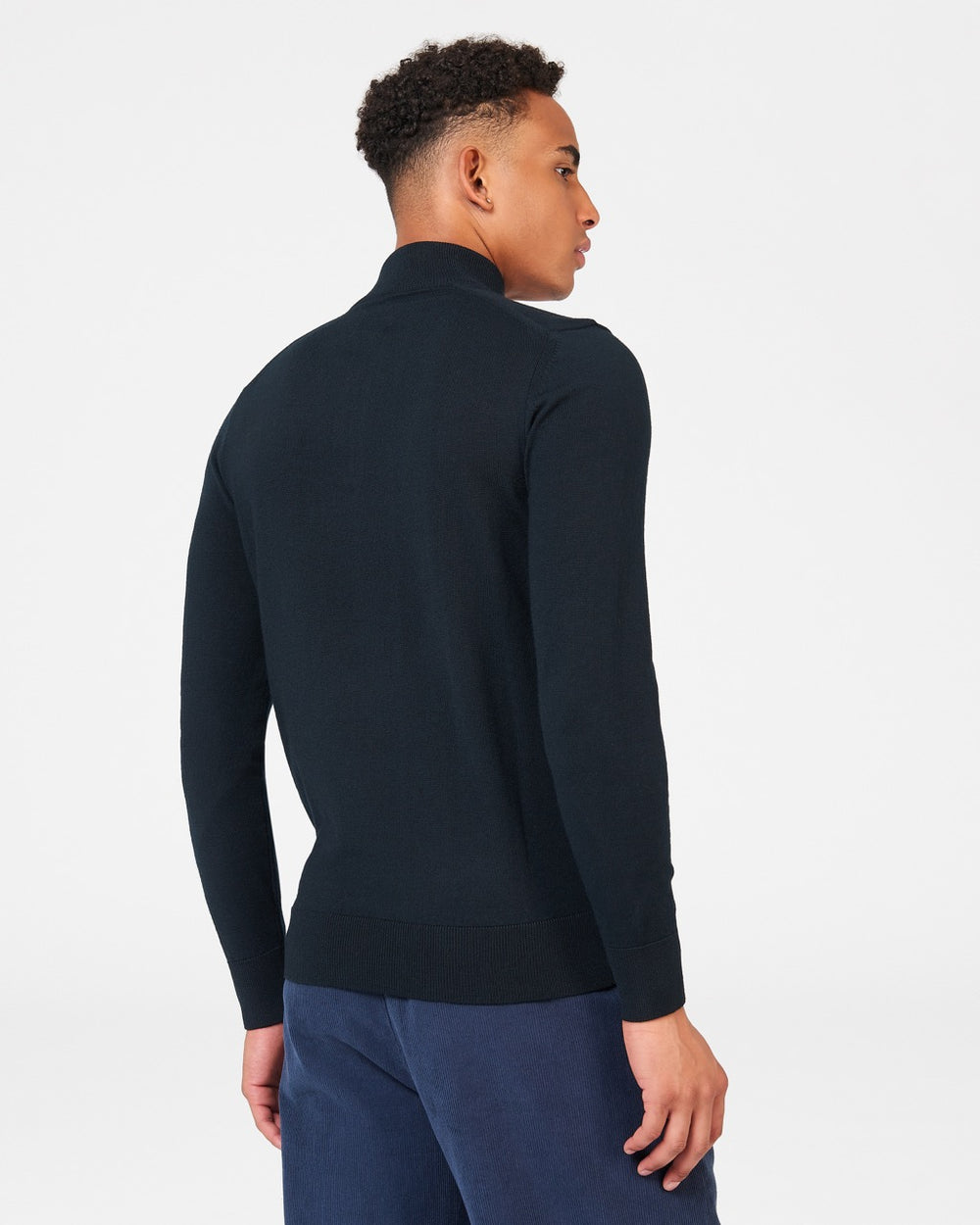 Maglieria Ben Sherman Merino Half-Zip Nere | 276398-LJO