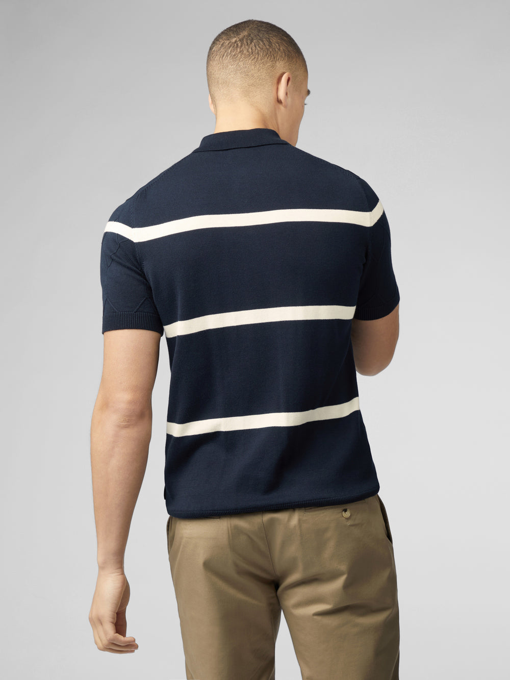 Maglieria Ben Sherman Signature Argyle Stripe Polo Blu Marino | 409251-IEL