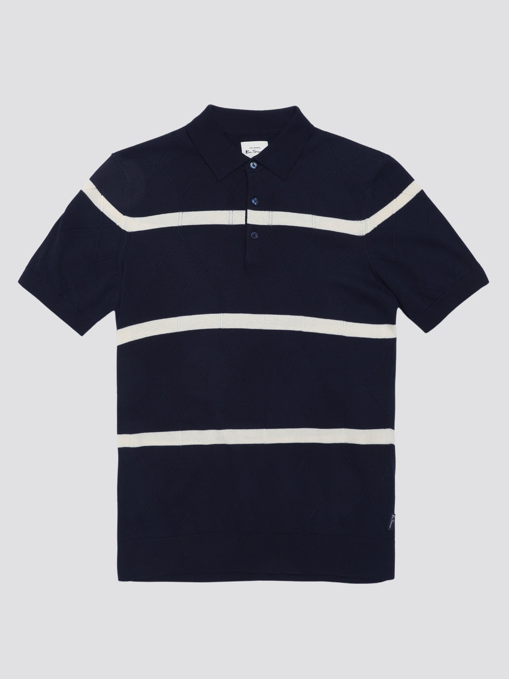 Maglieria Ben Sherman Signature Argyle Stripe Polo Blu Marino | 409251-IEL