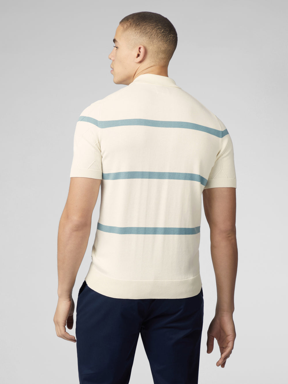 Maglieria Ben Sherman Signature Argyle Stripe Polo Bianche | 160945-LXG