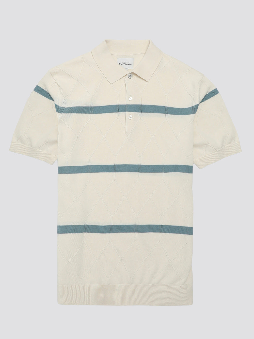 Maglieria Ben Sherman Signature Argyle Stripe Polo Bianche | 160945-LXG