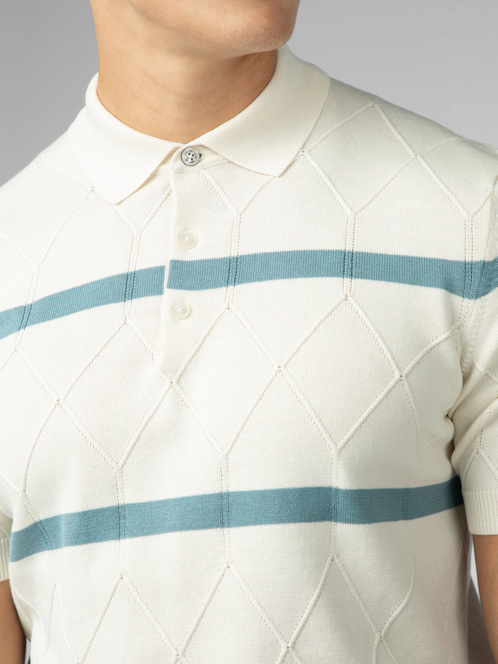 Maglieria Ben Sherman Signature Argyle Stripe Polo Bianche | 160945-LXG