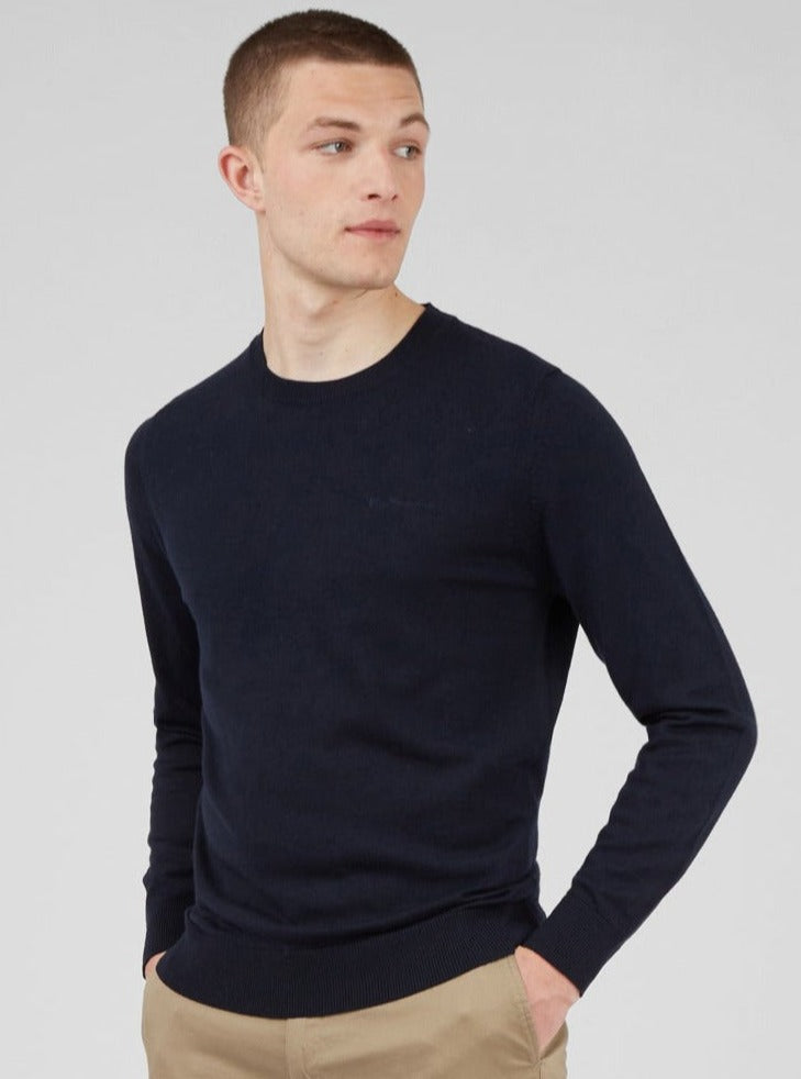 Maglieria Ben Sherman Signature Crewneck Blu Marino | 819742-ZTF