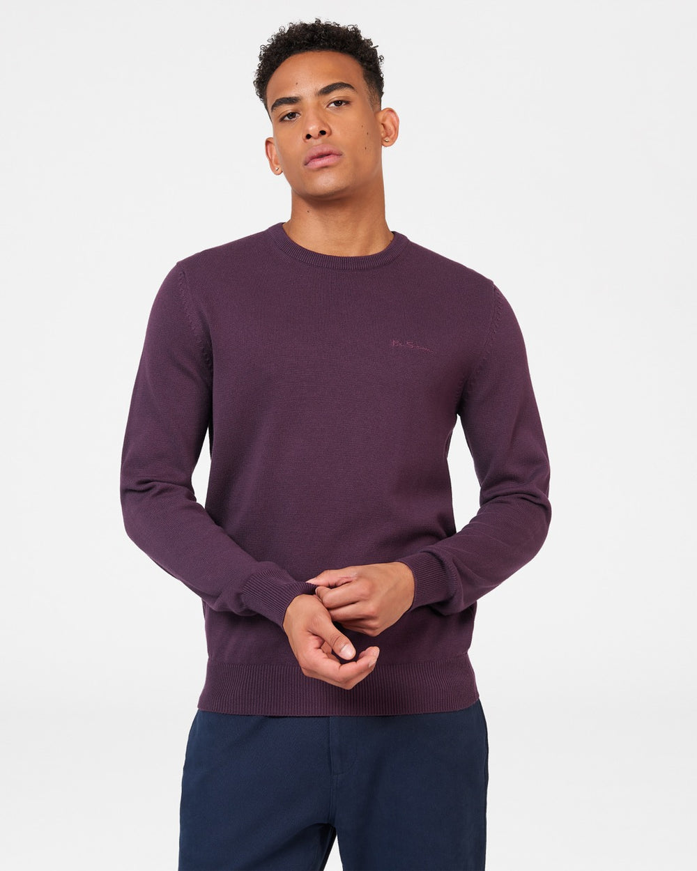 Maglieria Ben Sherman Signature Crewneck Viola | 176430-WNL