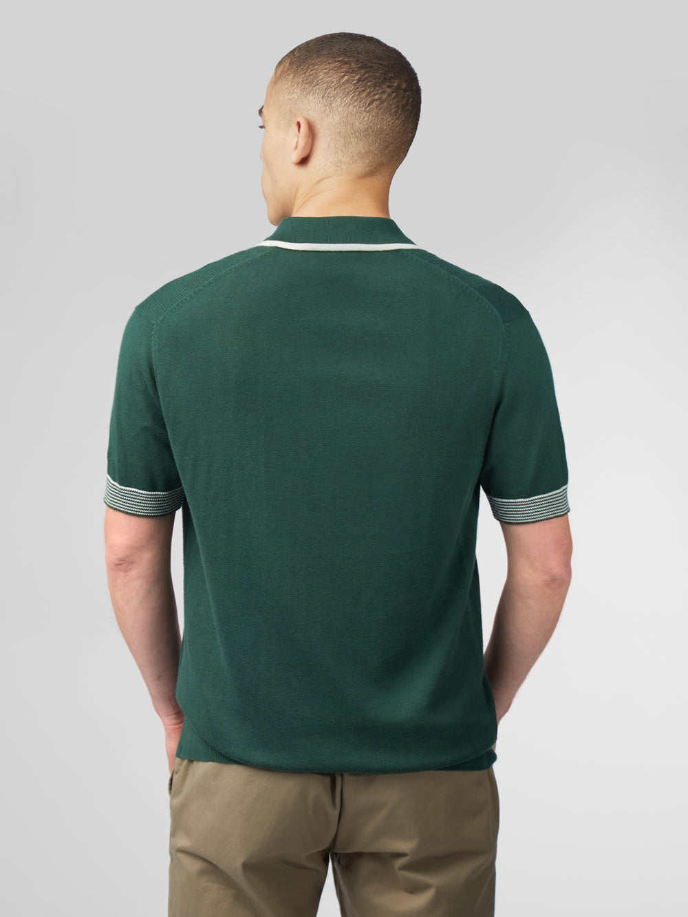 Maglieria Ben Sherman Signature Open Neck Polo Verdi | 309684-ALS