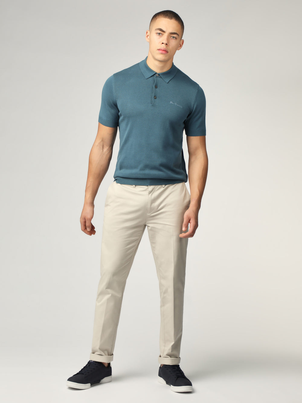 Maglieria Ben Sherman Signature Short Sleeve Polo Verde Acqua | 781425-LYS