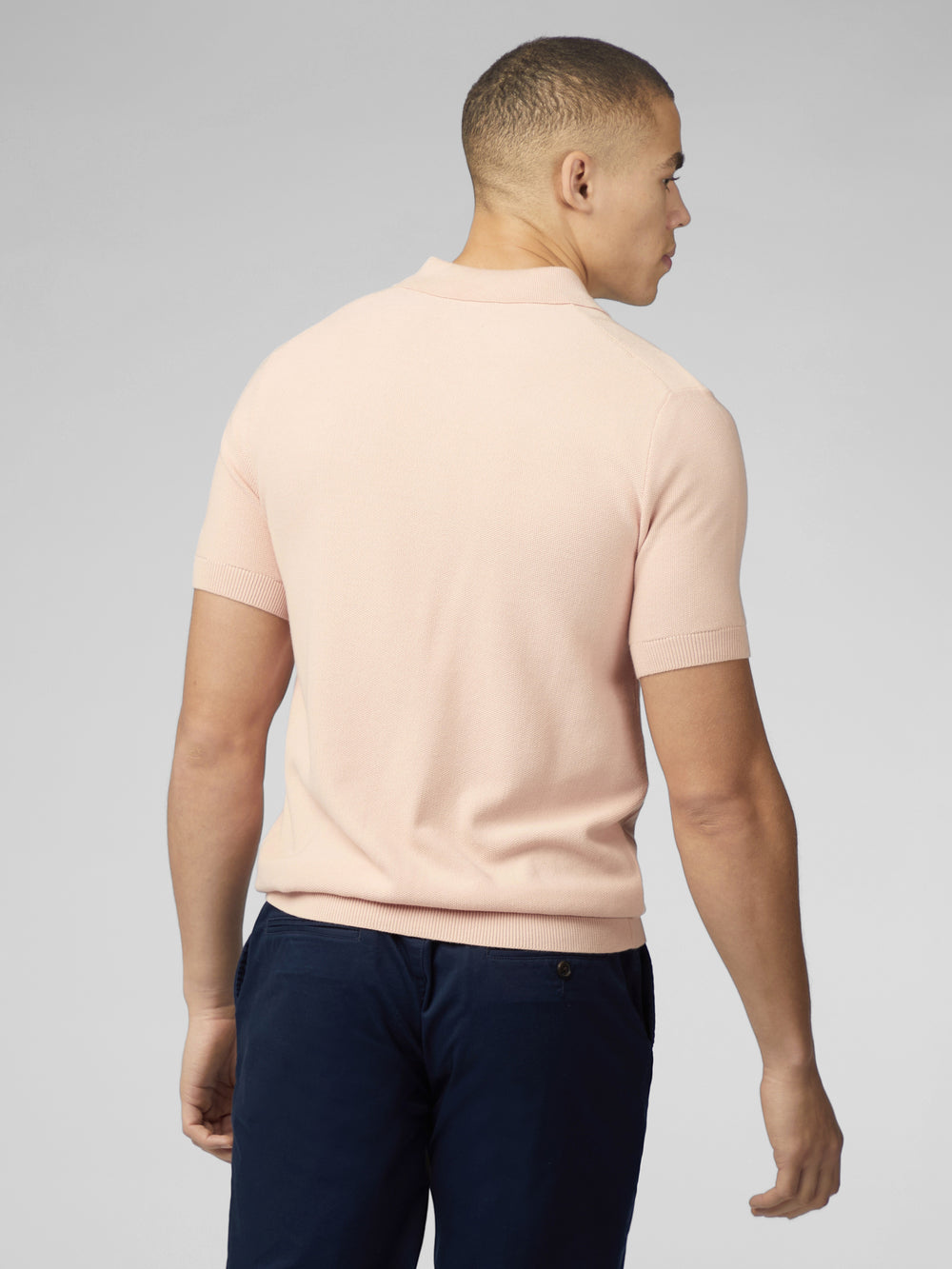 Maglieria Ben Sherman Signature Textured Polo Rosa | 309642-SKN