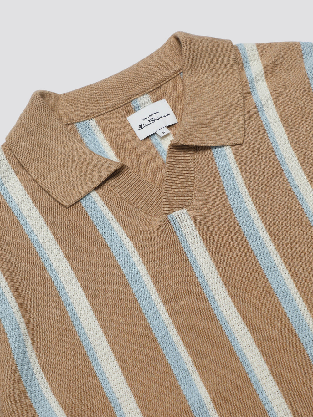 Maglieria Ben Sherman Vertical Stripe Open Neck Polo Grigie | 901824-PNT