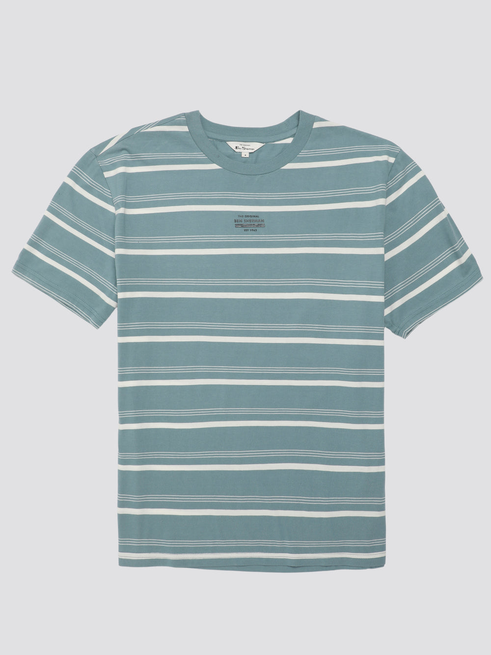 Maglietta Ben Sherman Fine Stripe Blu | 367481-ZXE