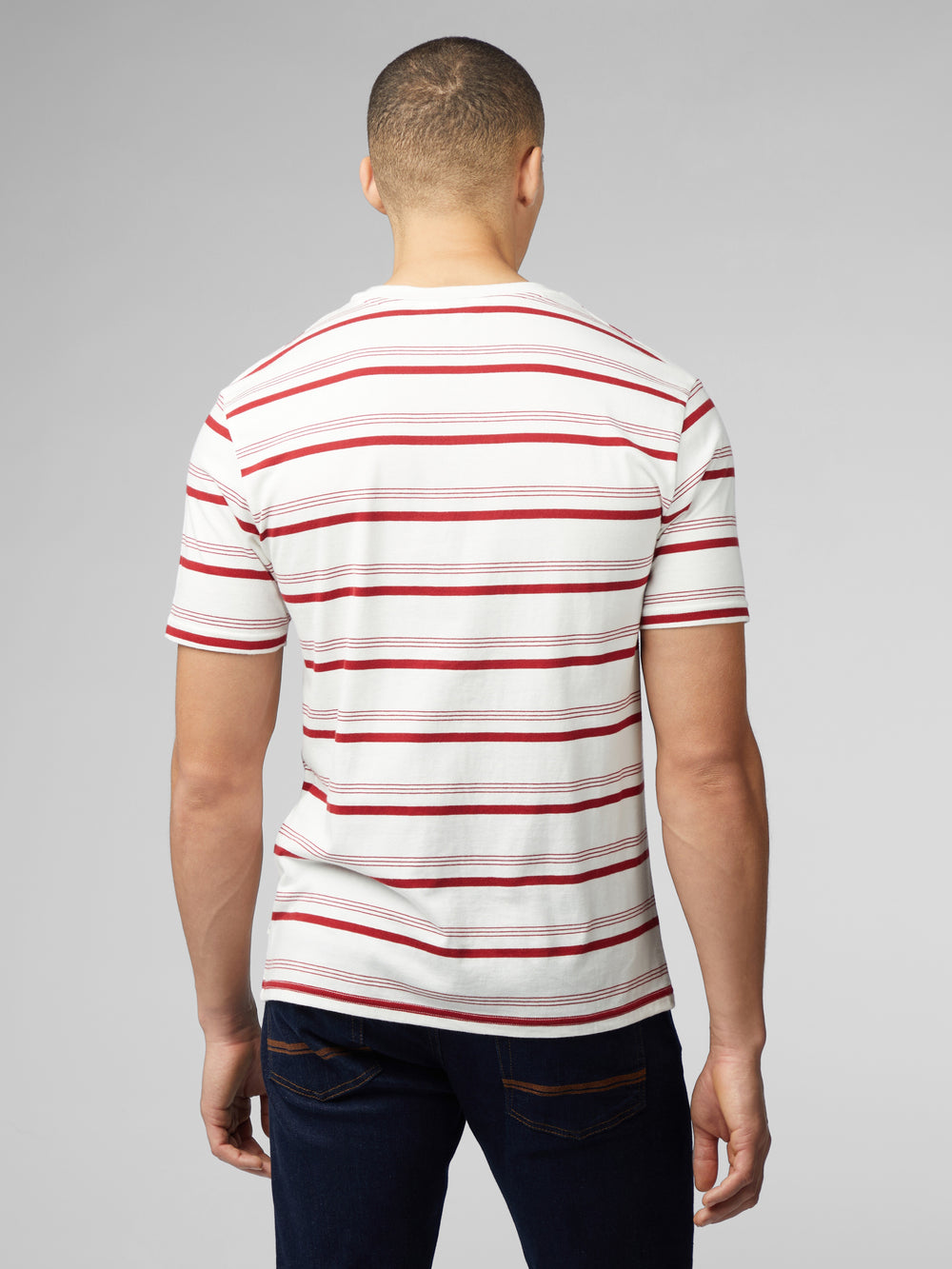 Maglietta Ben Sherman Signature Fine Stripe Bianche | 286751-ABE