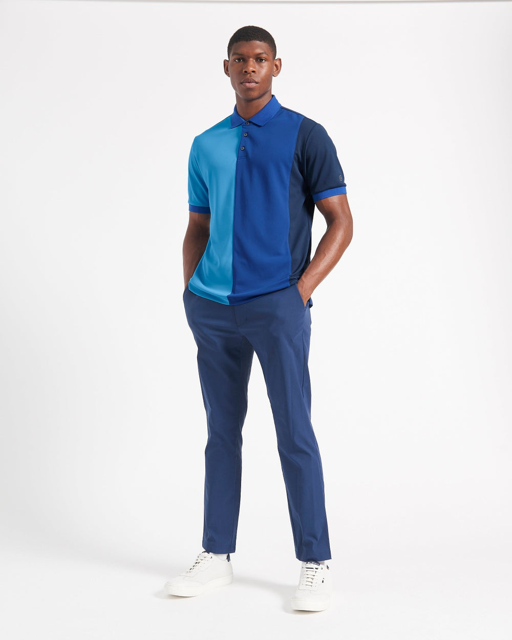 Magliette Polo Ben Sherman 360 Motion Stretch Colorblock Blu Blu Reale | 745362-SAJ