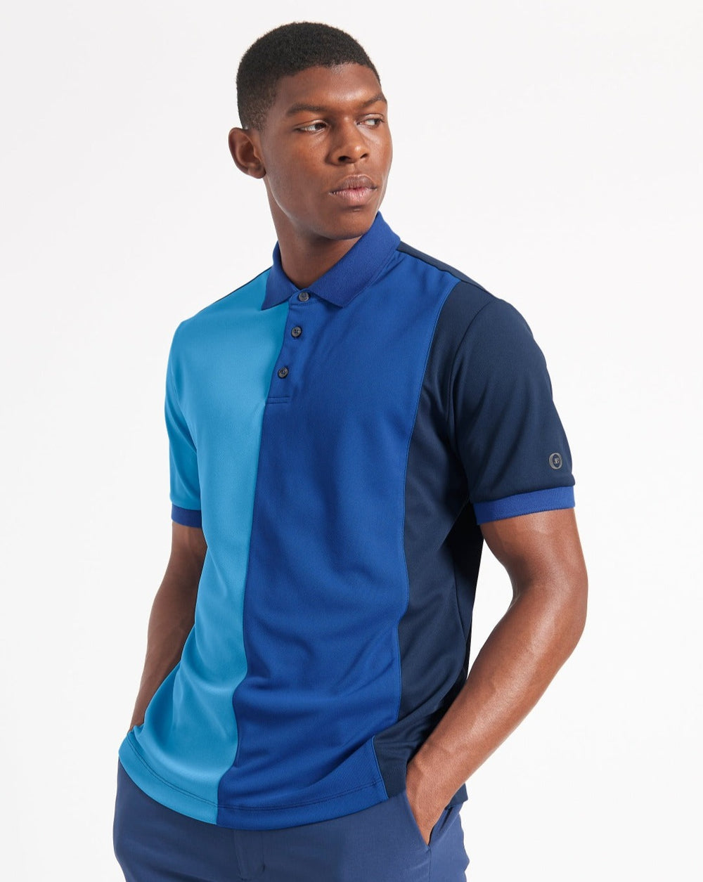 Magliette Polo Ben Sherman 360 Motion Stretch Colorblock Blu Blu Reale | 745362-SAJ