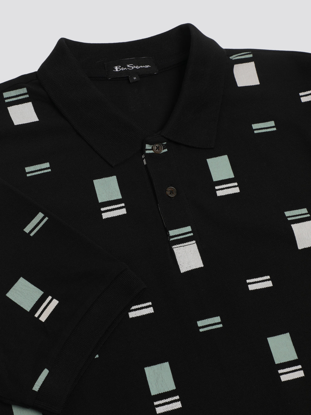 Magliette Polo Ben Sherman B by Ben Sherman Scatter Chequerboard Mod Stripe Nere | 317284-CNT