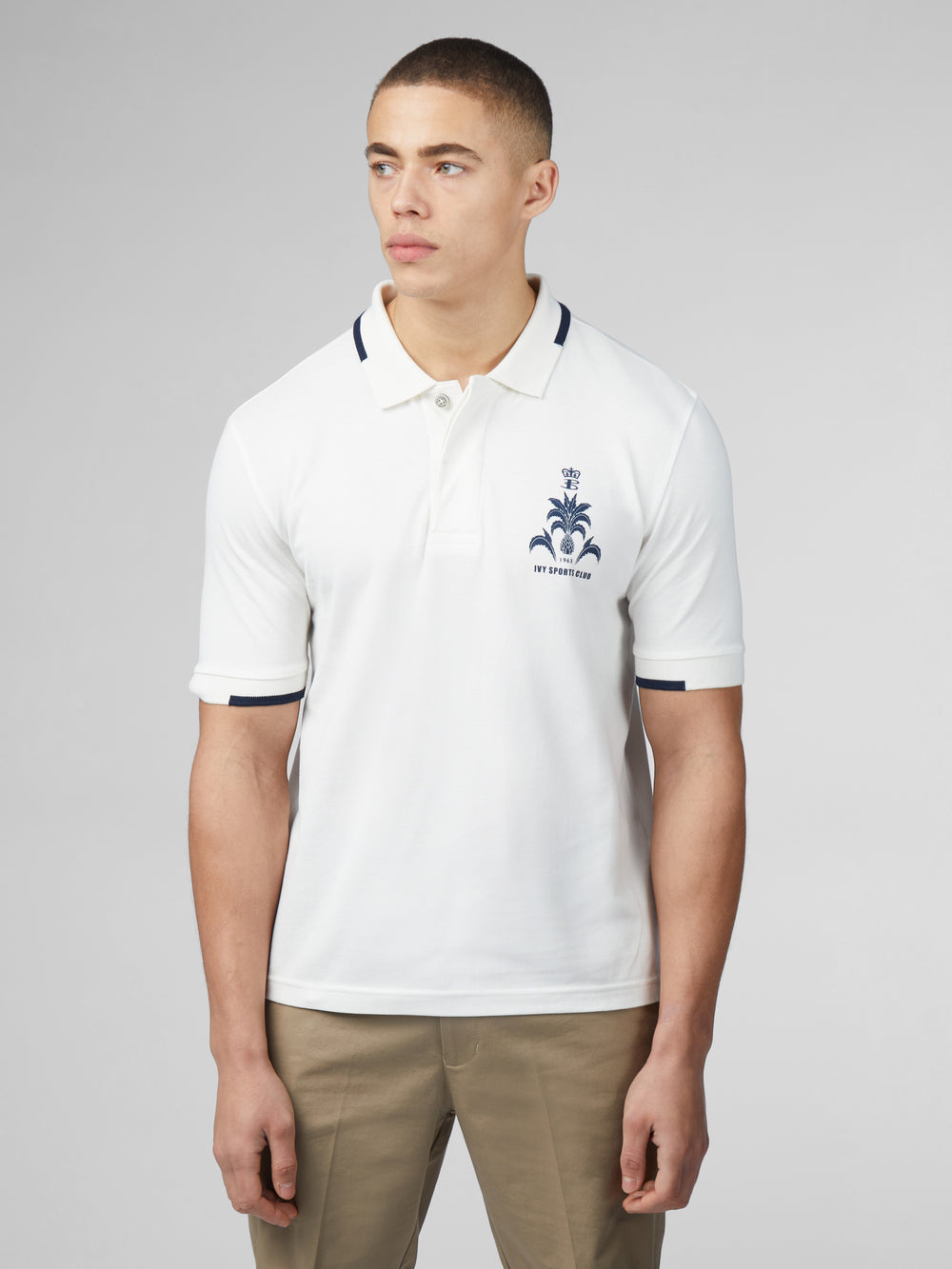 Magliette Polo Ben Sherman B by Ben Sherman Sports Club Embroidered Bianche | 127098-UJD