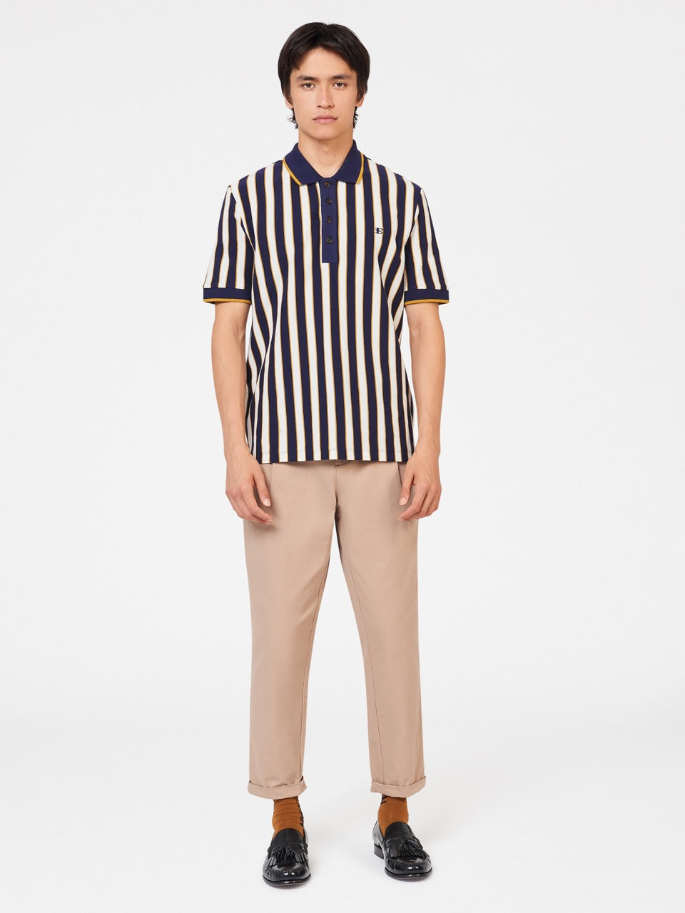 Magliette Polo Ben Sherman B by Ben Sherman Vertical Stripe Viola | 089734-RMO