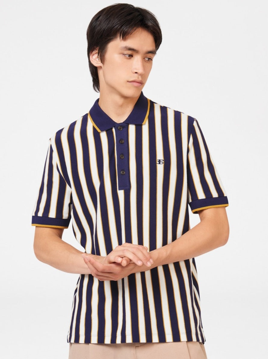 Magliette Polo Ben Sherman B by Ben Sherman Vertical Stripe Viola | 089734-RMO