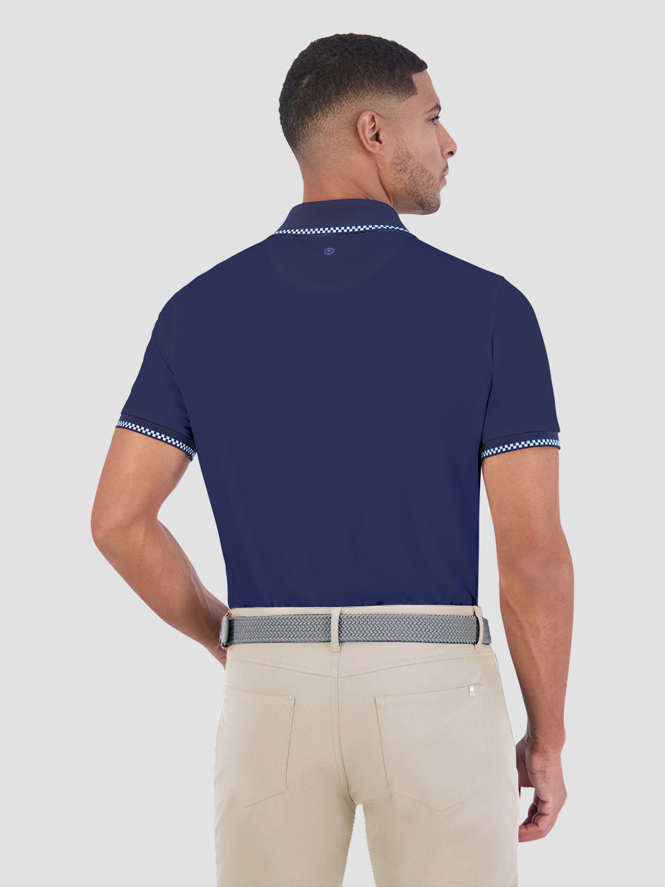 Magliette Polo Ben Sherman Checker Rib Air Pique Sports Fit Blu Marino | 324917-AOK