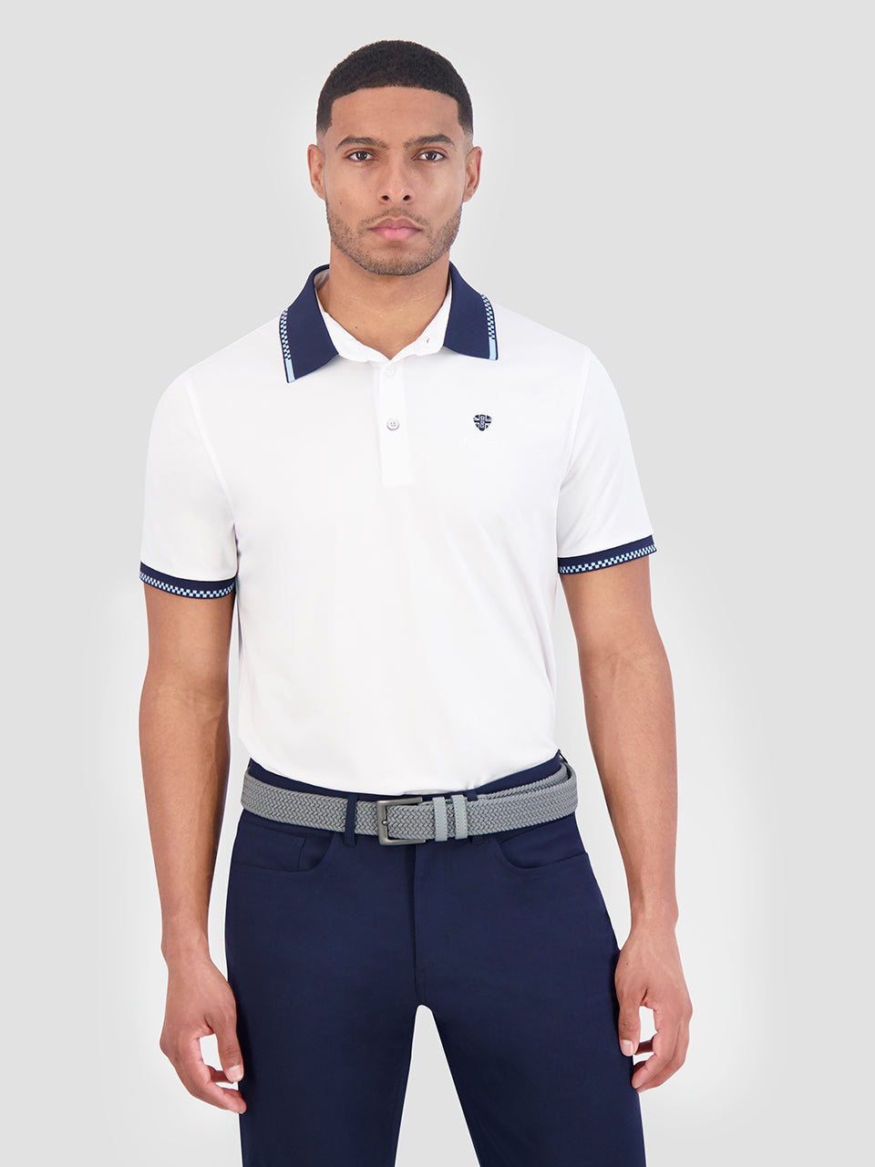 Magliette Polo Ben Sherman Checker Rib Air Pique Sports Fit Bianche | 426730-QDU