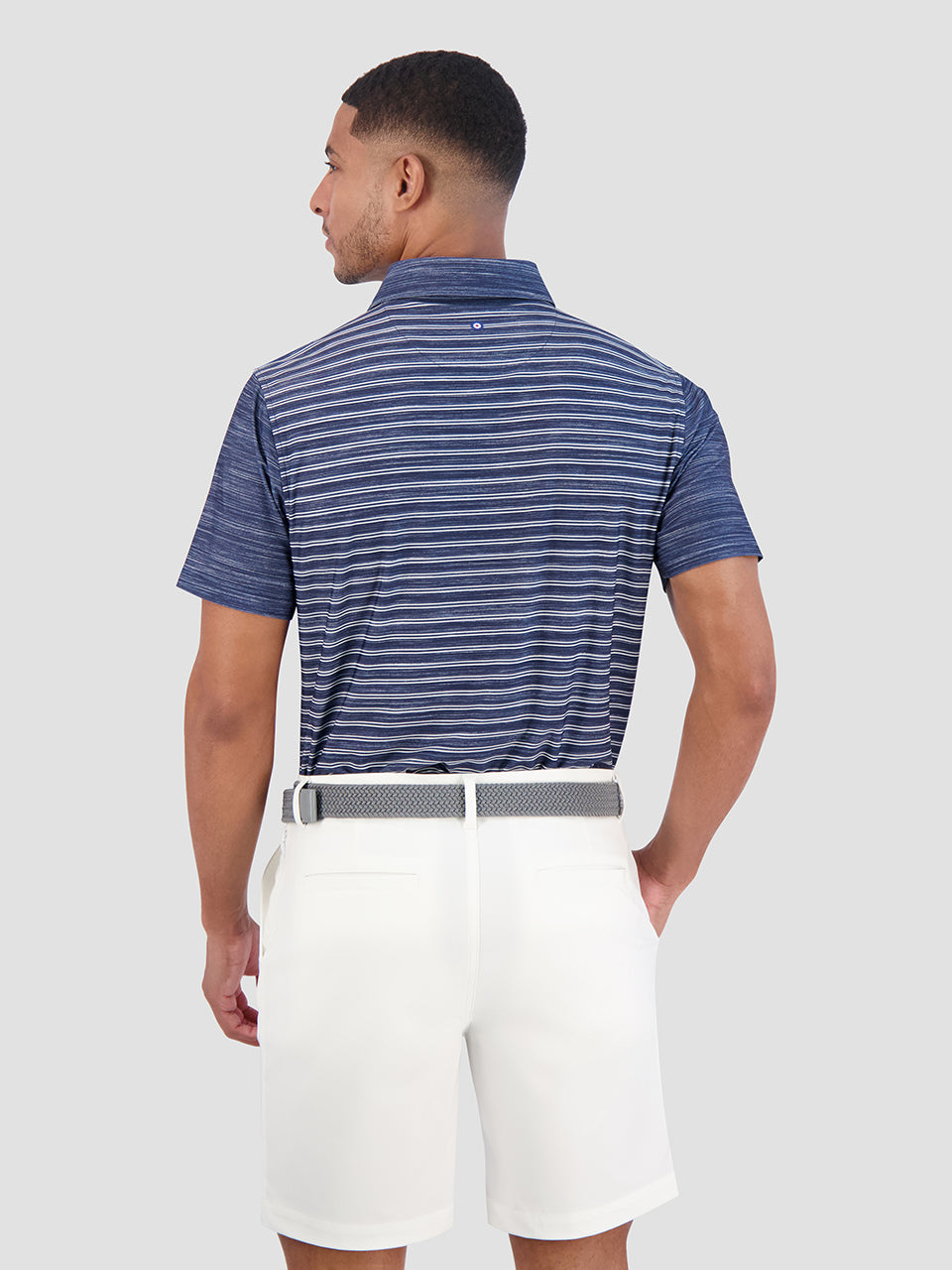 Magliette Polo Ben Sherman Melange Stripes Color Block Tech Jersey Sports Fit Blu Marino | 825149-HMX