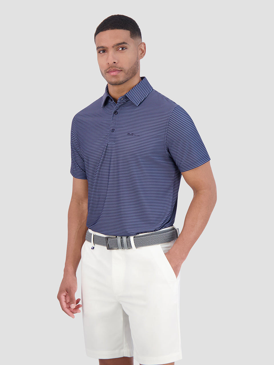 Magliette Polo Ben Sherman Mini Stripes Tech Jersey Sports Fit Blu Marino | 026937-KGI