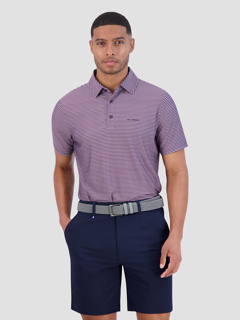 Magliette Polo Ben Sherman Mini Stripes Tech Jersey Sports Fit Viola | 708192-HCD