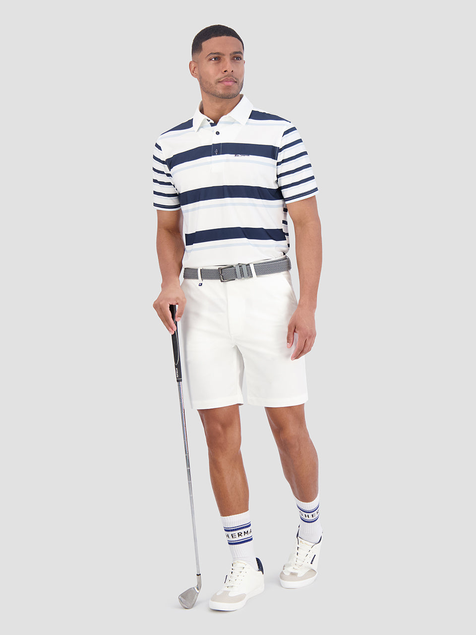 Magliette Polo Ben Sherman Mixed Mod Stripes Tech Jersey Sports Fit Blu | 384652-ZVY