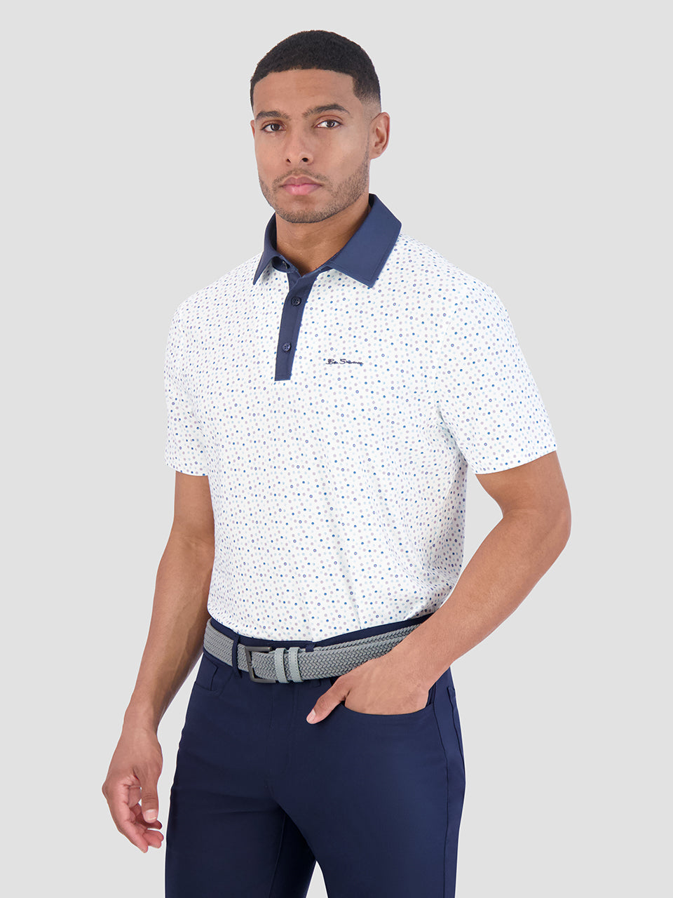 Magliette Polo Ben Sherman Polka Dots Tech Jersey Sports Fit Bianche | 679821-WXO