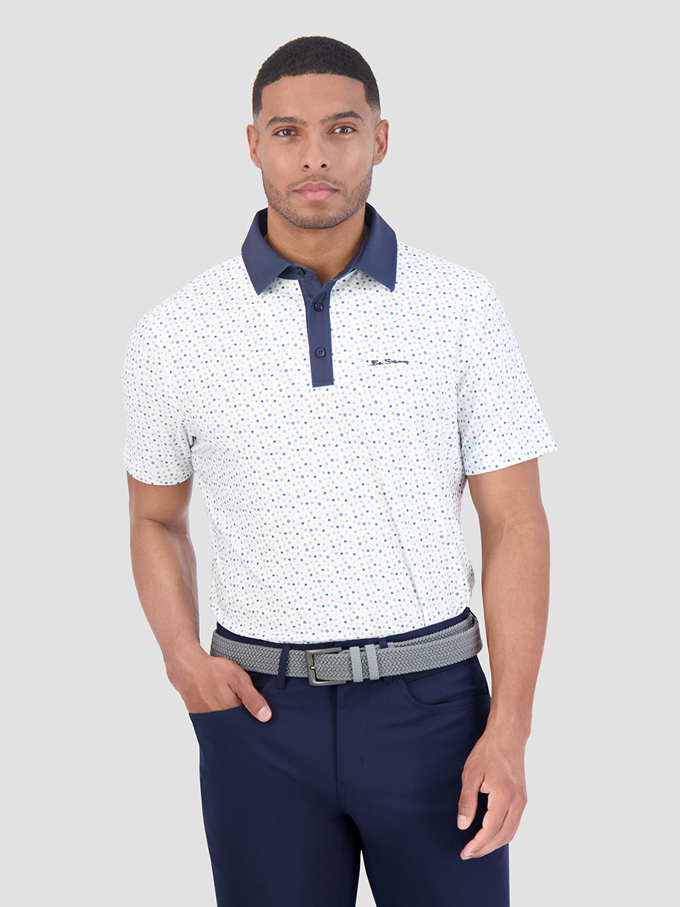 Magliette Polo Ben Sherman Polka Dots Tech Jersey Sports Fit Bianche | 679821-WXO