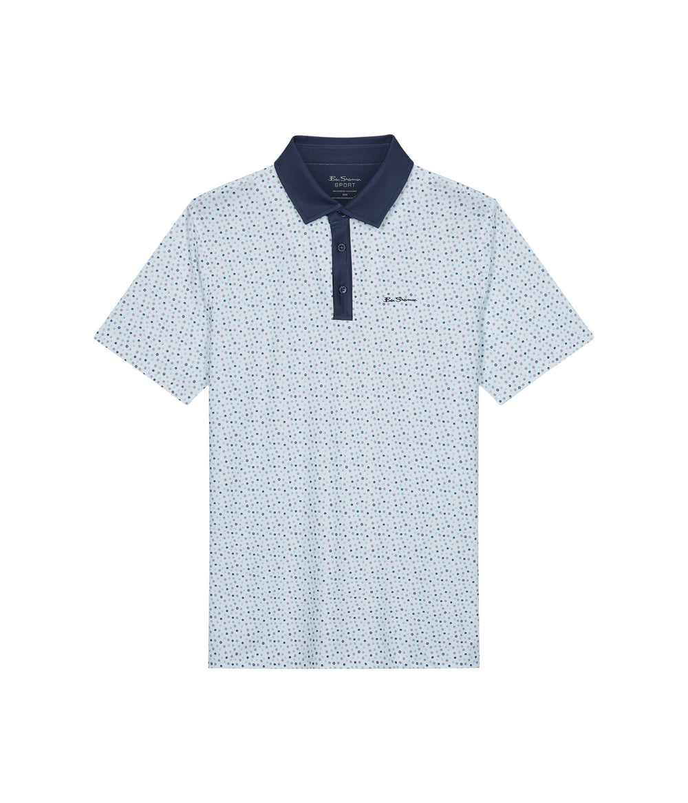 Magliette Polo Ben Sherman Polka Dots Tech Jersey Sports Fit Bianche | 679821-WXO