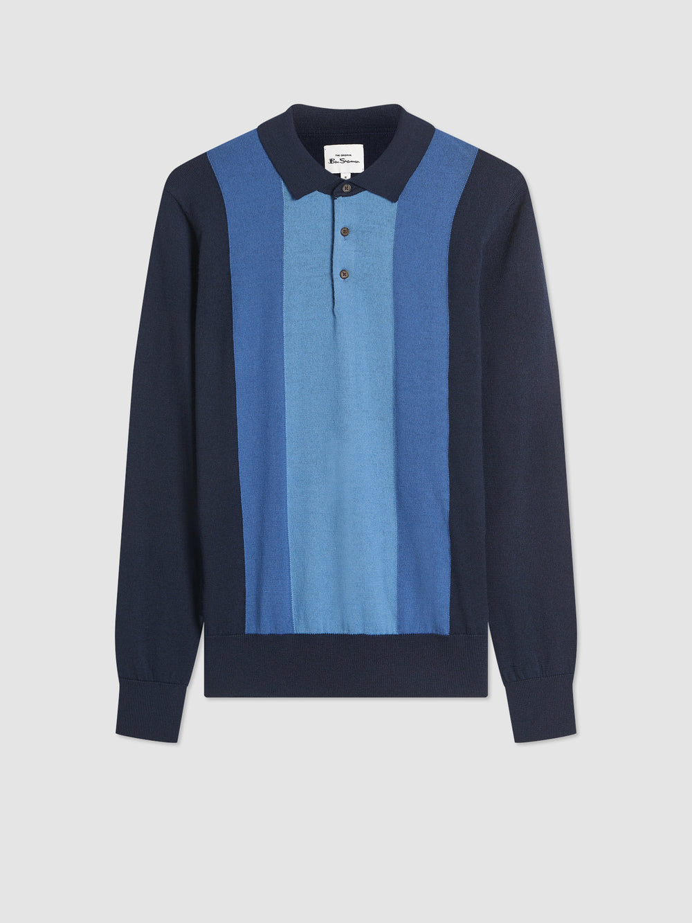 Maglioni A Polo Ben Sherman Block Stripe Merino Blu Marino | 167924-HMZ