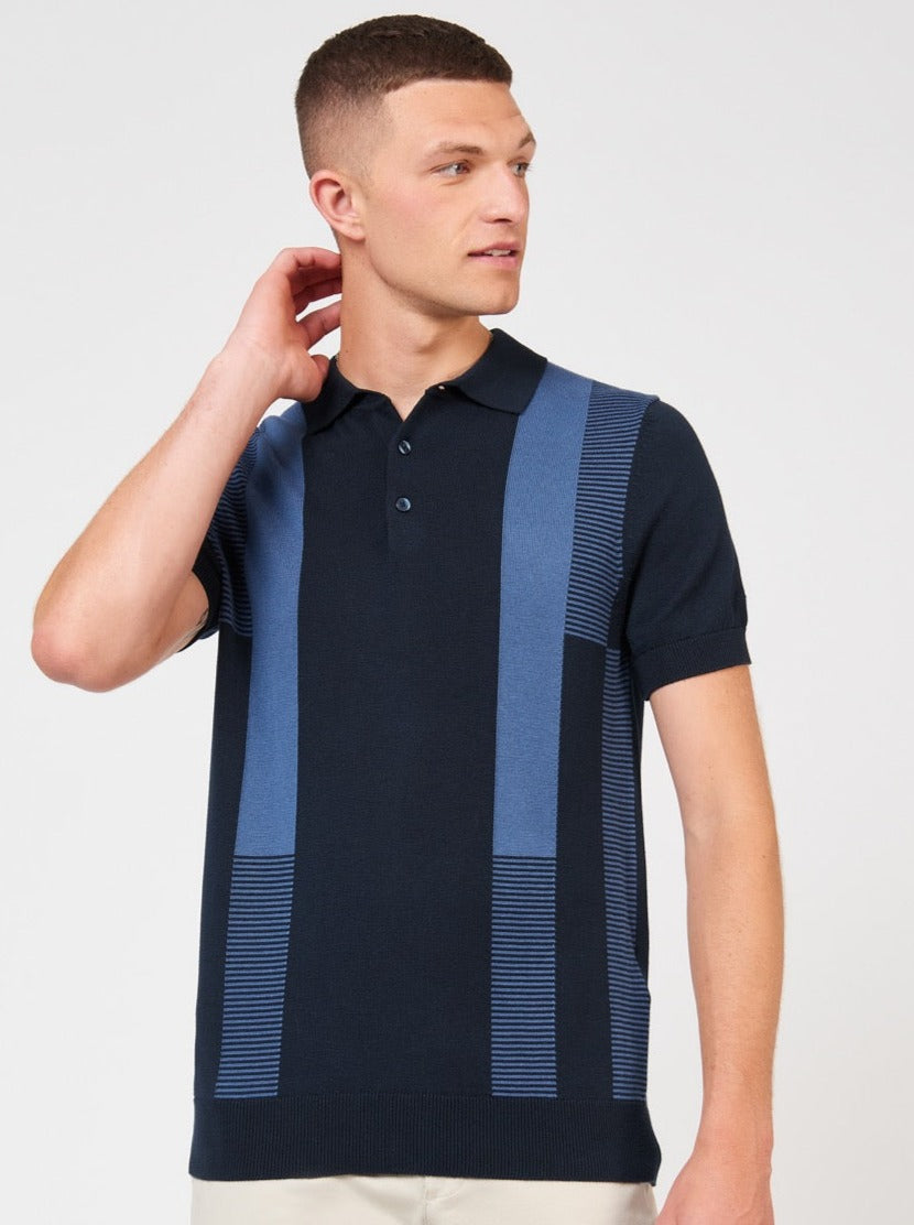 Maglioni A Polo Ben Sherman Intarsia Stripe Blu Marino | 463721-KUO