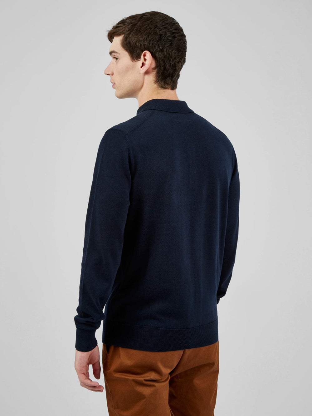 Maglioni A Polo Ben Sherman Signature Long-Sleeve Blu Marino | 568093-VYZ