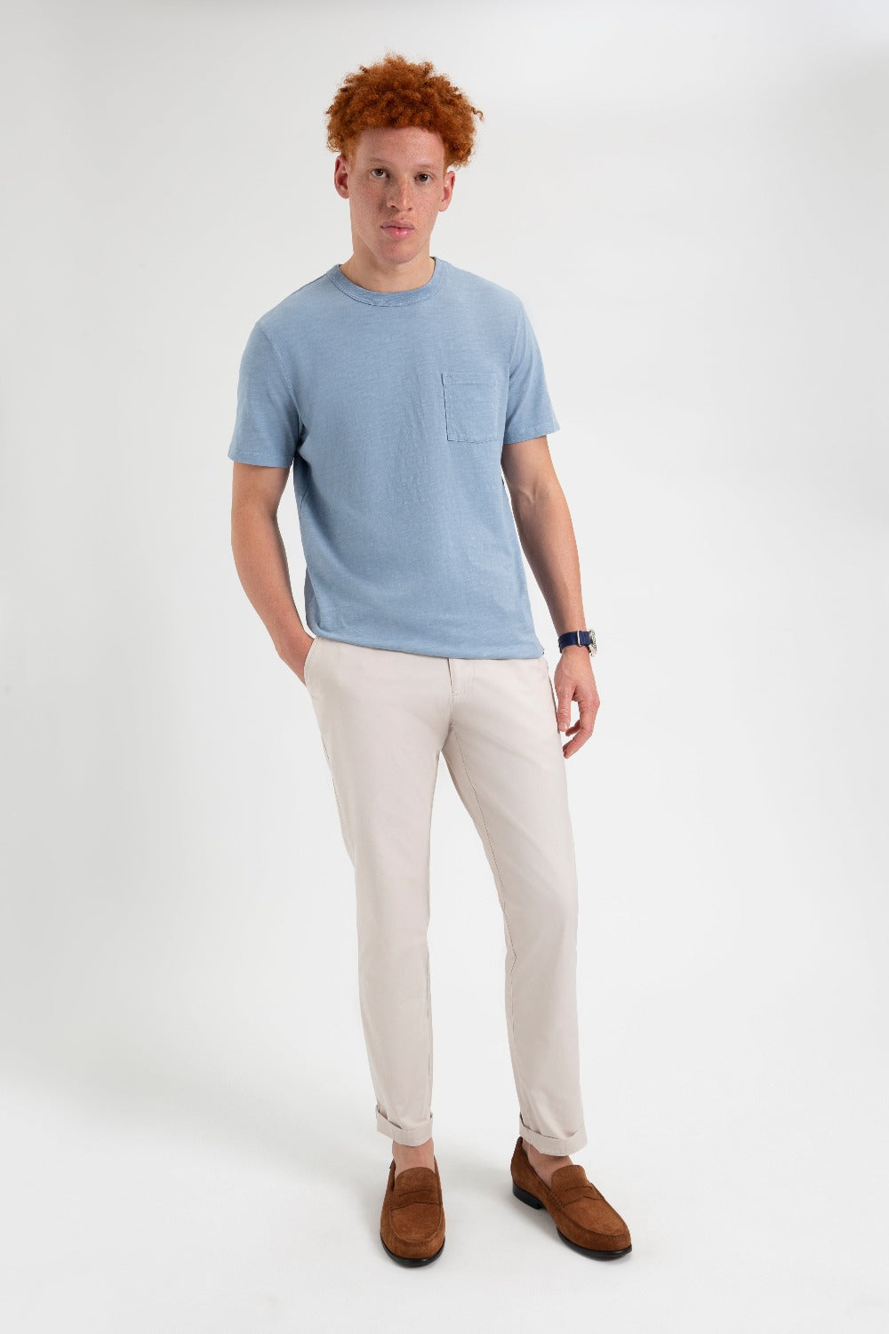 Pantaloni Ben Sherman Everyday Slim Fit Chino Bianche | 157408-WGE